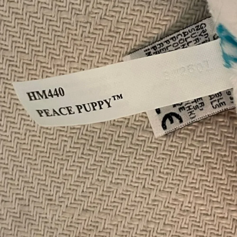 Webkinz Peace Puppy Blue Ears Tail Paw Pads HM440 NO CODE PLUSH ONLY